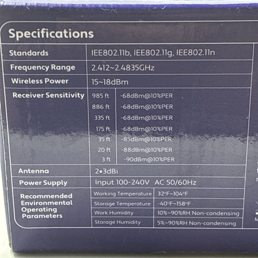 Macard WIFI Range Extender Model N 300 New In Box - Picture 9 of 12